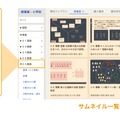 カテゴリでの絞り込みやサムネイル付きの一覧表示