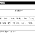 選考区分および採用予定数（一般選考）