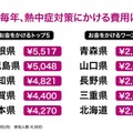 毎年、熱中症にかける費用は?