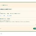 アンケートの画面イメージ