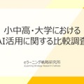 小中高と大学における生成AI活用に関する比較調査報告書