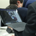 Surfaceの背面カメラで公開授業は中継された