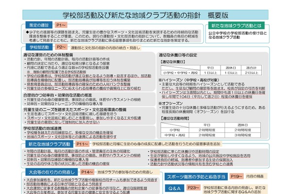 青森県「学校部活動・新たな地域クラブ活動の指針」策定 画像