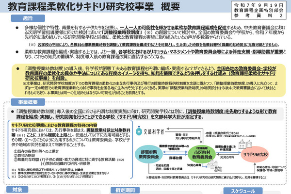 調整授業時数制度、26年度から先行導入へ…新学習指導要領案 画像