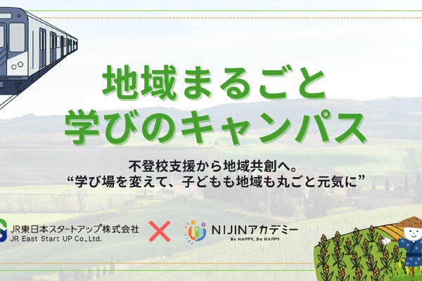 不登校支援、JR東日本とNIJINが駅を活用した学びの場創出へ 画像