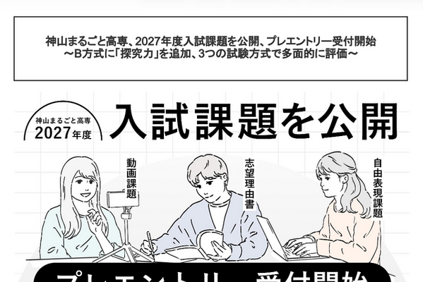 神山まるごと高専、入試課題公開…B方式に「探究力」追加 画像
