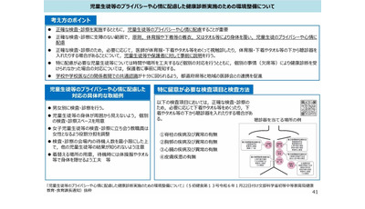 学校健康診断、服めくり視触診は事前説明…中間まとめ骨子案 画像