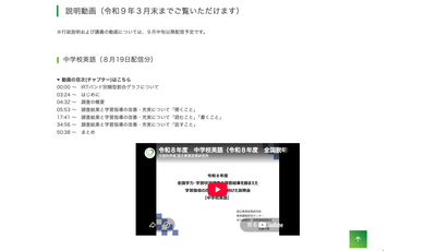 【全国学力テスト】指導改善説明会の動画公開…小中5教科を解説 画像