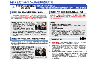 DXハイスクール事例集を公開、農業DX・半導体人材育成など3校を紹介