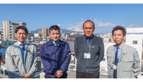 三島市教育委員会（左から）渡辺佑さん、稲木修二さん、杉山慎太郎さん、野村昌寛さん
