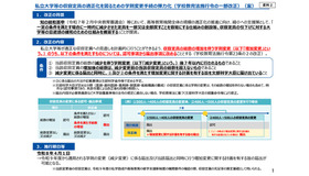 私立大学等の収容定員の適正化を図るための学則変更手続の弾力化（学校教育法施行令の一部改正）（案）