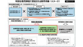 特別な教育課程で想定される教育活動（イメージ）