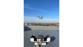 東庄中学校に設置されたドローンとドローンドック