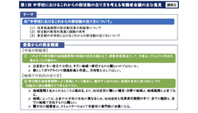 ＜参考資料＞第1回会議のおもな意見