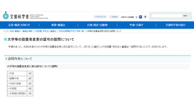 大学などの設置者変更の認可の諮問について