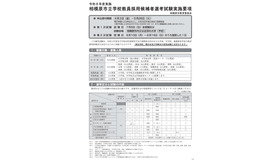 2026年度実施相模原市立学校教員採用候補者選考試験実施要項