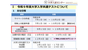 おもな日程