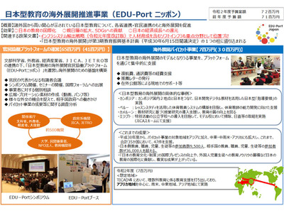 日本型教育の海外展開「EDU-Portニッポン」内田洋行・すららなど採択 画像