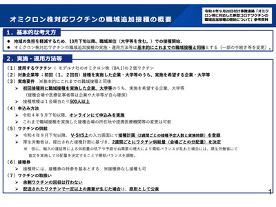 大学拠点接種でのオミクロン株対応追加接種…財政支援も継続 画像