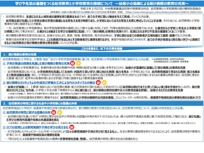 幼保小の協働による架け橋期教育の充実…文科省審議まとめ 画像
