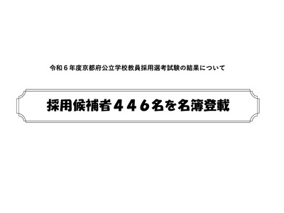 京都府の教員採用3.7倍…候補者446名を名簿登載 画像