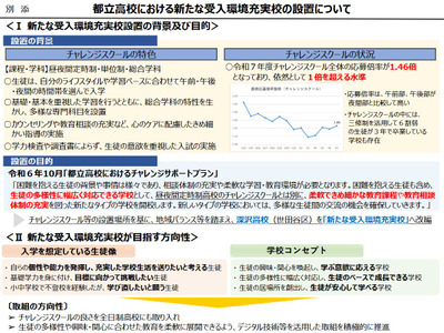 不登校や多様性に対応した新しい都立全日制へ…深沢高校を改編 画像