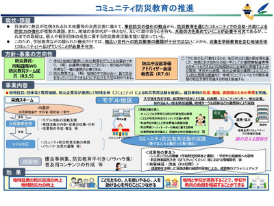 コミュニティ防災教育、モデル地区を公募…内閣府 画像