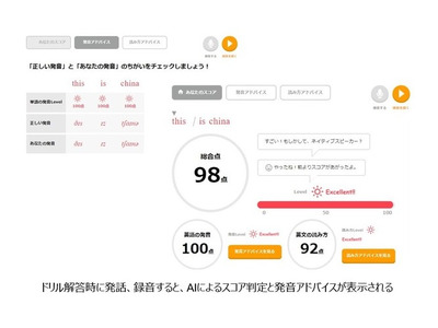 「すらら」に「スピーキングAI」搭載…英単語・英文の発音を測定 画像