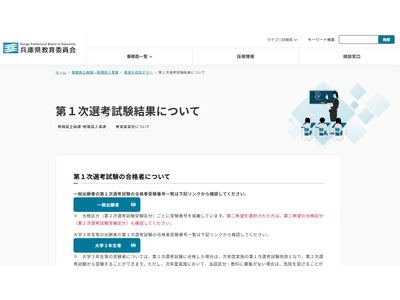 【教員採用】兵庫県、1次1,990人が合格…大学3年生等は316人 画像