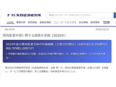 教育産業市場2.8兆円、前年度比0.5％増…企業研修が牽引 画像