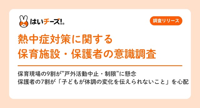 熱中症対策に関する保育施設・保護者の意識調査