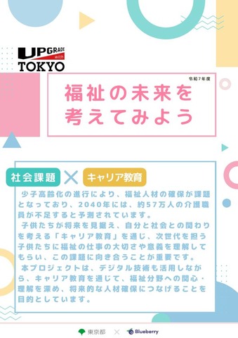 小中学生向け 福祉の仕事に関するキャリア教育プログラム