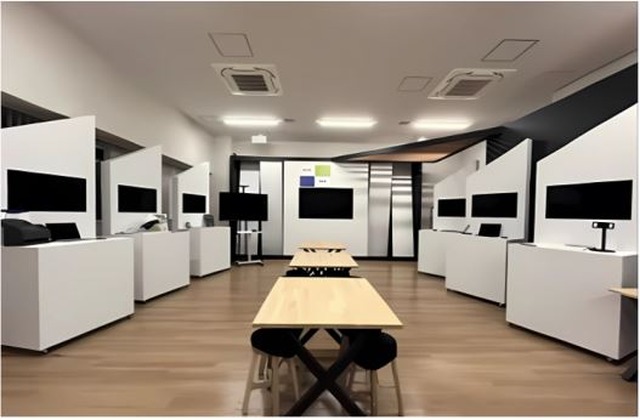 「Kyoto Innovation Digital Labo （KiND）」の展示ルーム