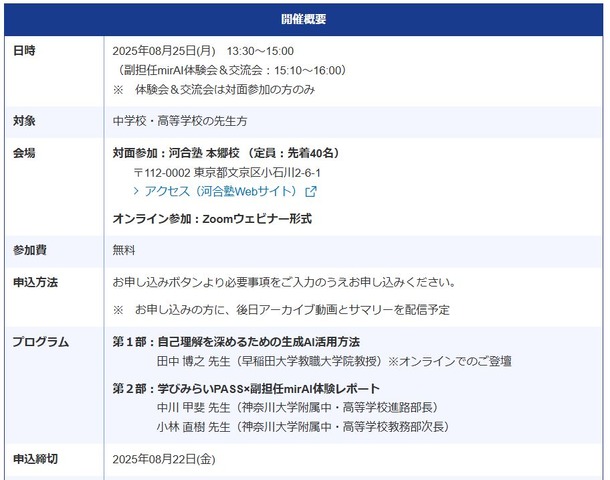 開催概要