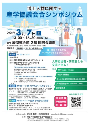 博士人材に関する「産学協議会合シンポジウム」