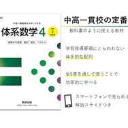 スマホで解説スライド…中高一貫校の定番教材「体系数学4