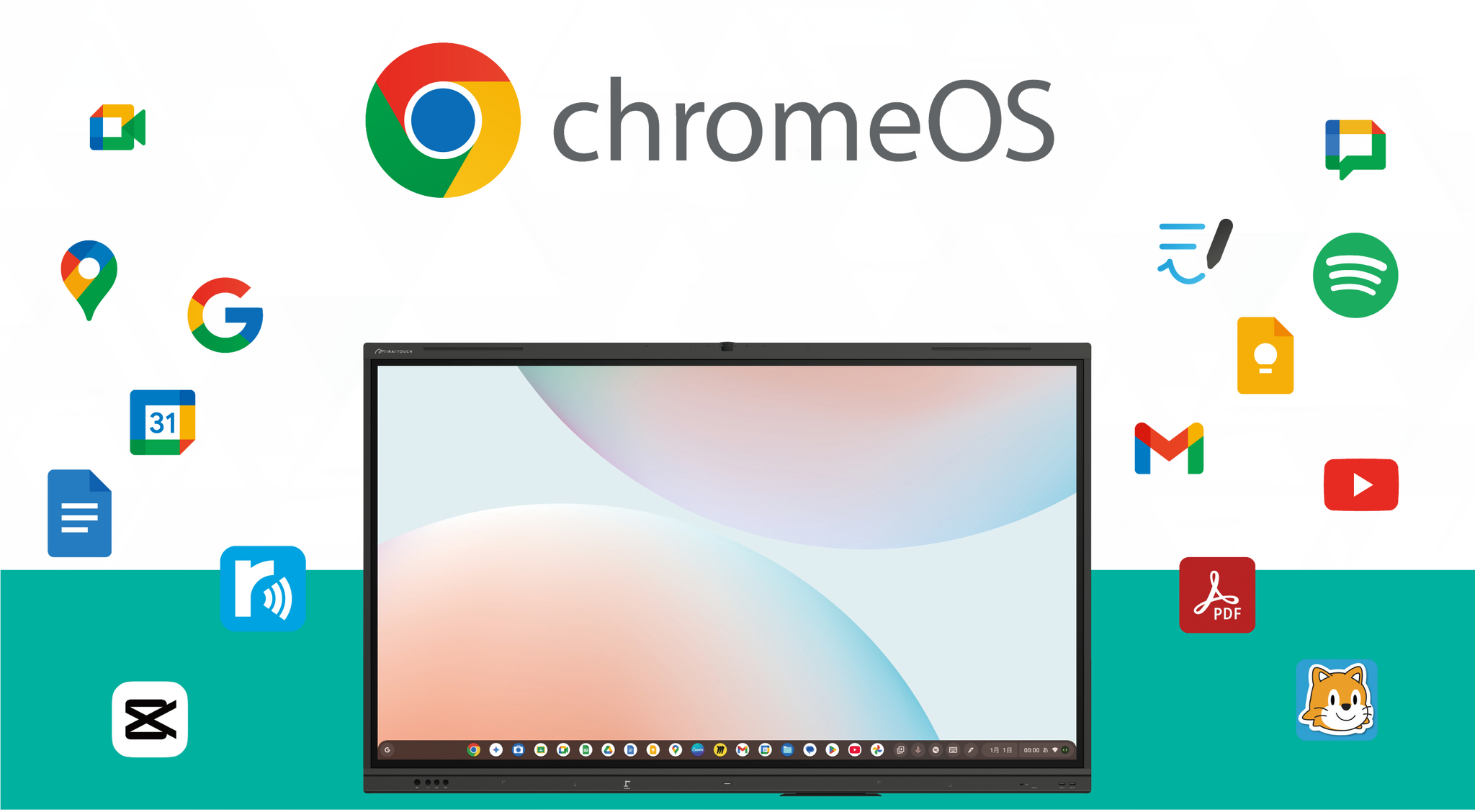 さつきの電子黒板「MIRAI TOUCH」でChromeOSが利用可能に、Bettにて