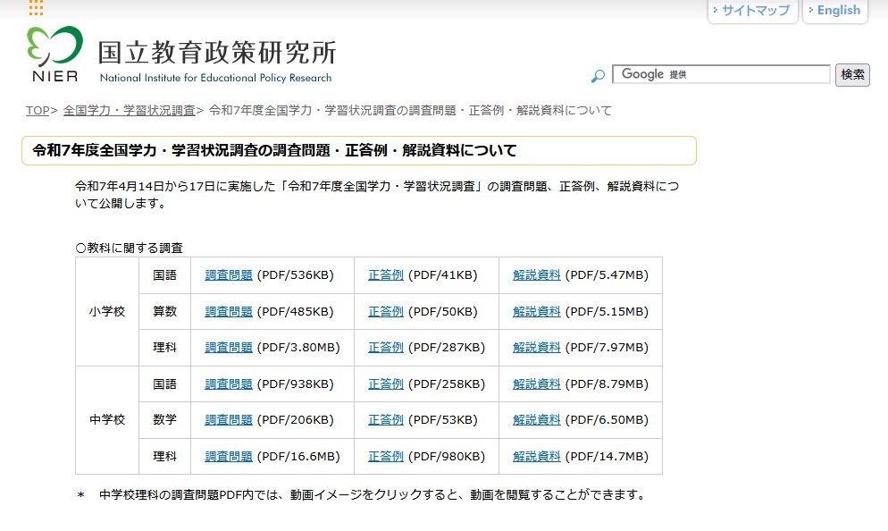 全国学力テスト】問題や正答例を公開…中学理科に動画 | 教育業界