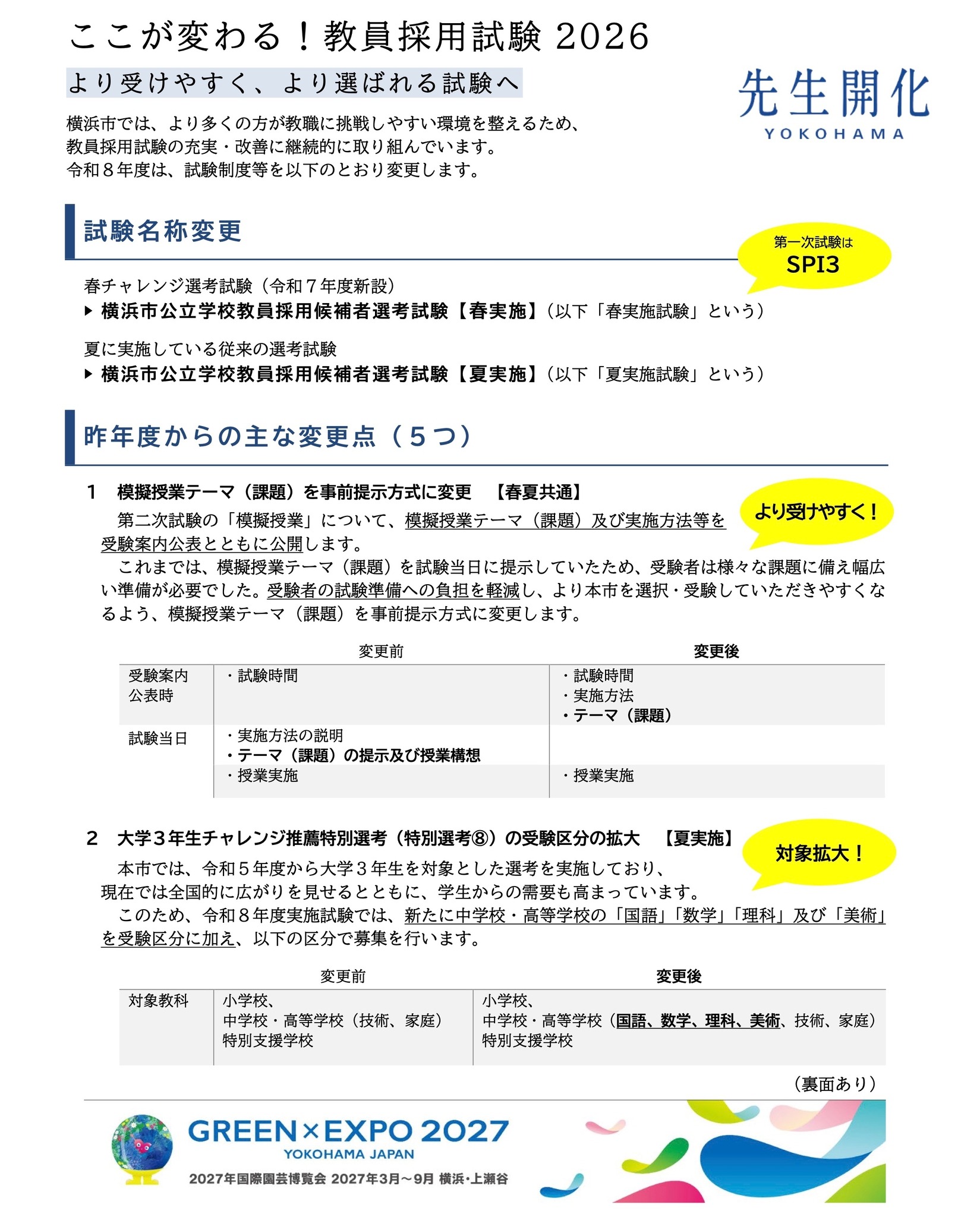 横浜市の教員採用、試験制度を改善…模擬授業は事前提示へ | 教育業界