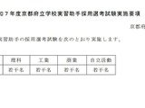 京都府立学校、実習助手・寄宿舎指導員採用試験…締切9/27 画像