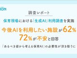 保育施設の生成AI利用率2割、不安要因は情報の正確性 画像