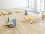コクヨのテーブル＆スツール「Puzzme」新発売…子供が主役の学びを促す 画像