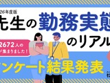 教員8割が10時間以上勤務、休憩「ほとんどとれない」64.6％ 画像